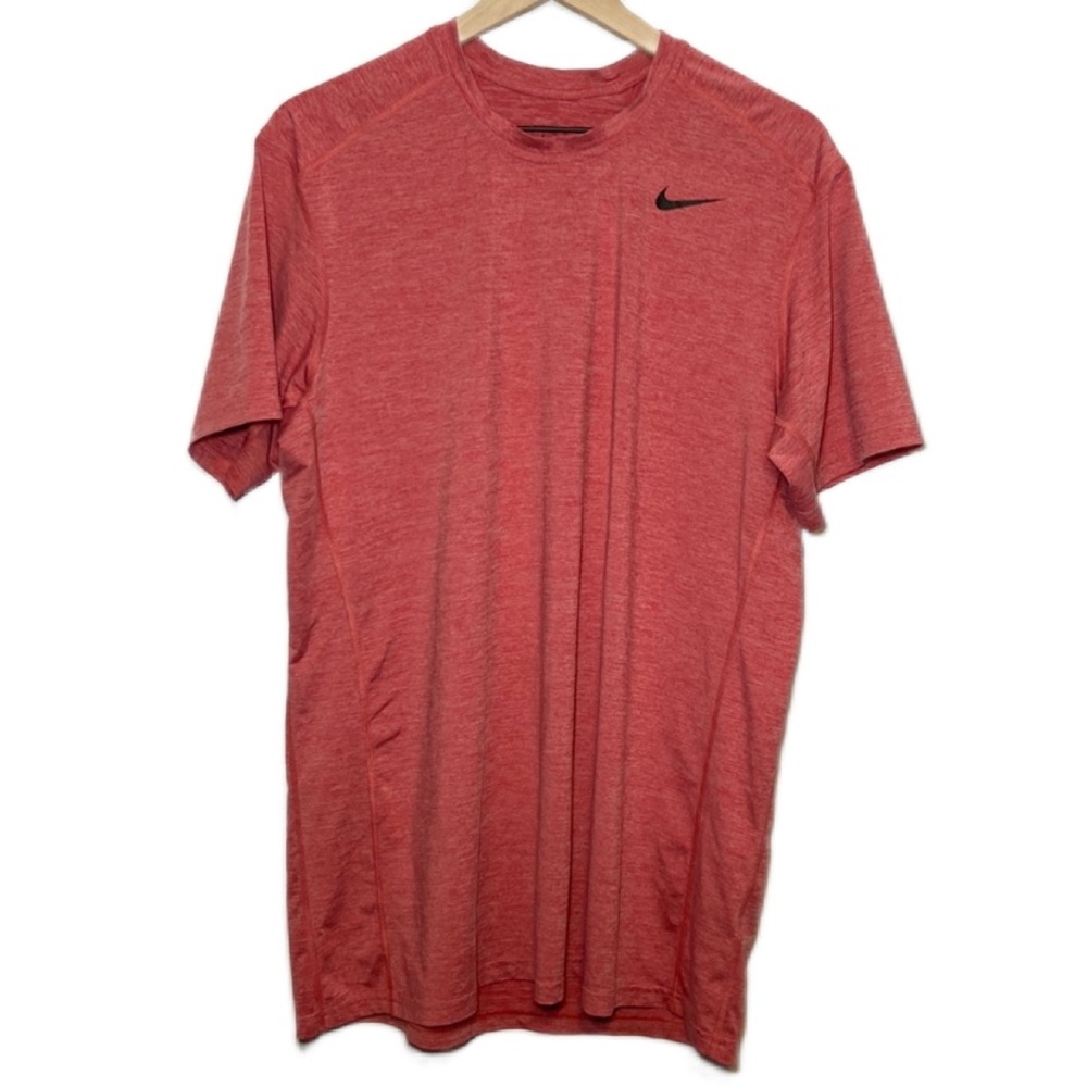 Nike Dri-Fit Extra Large XL Heather Red Pink Short Sleeve Crewneck Tee Athletic